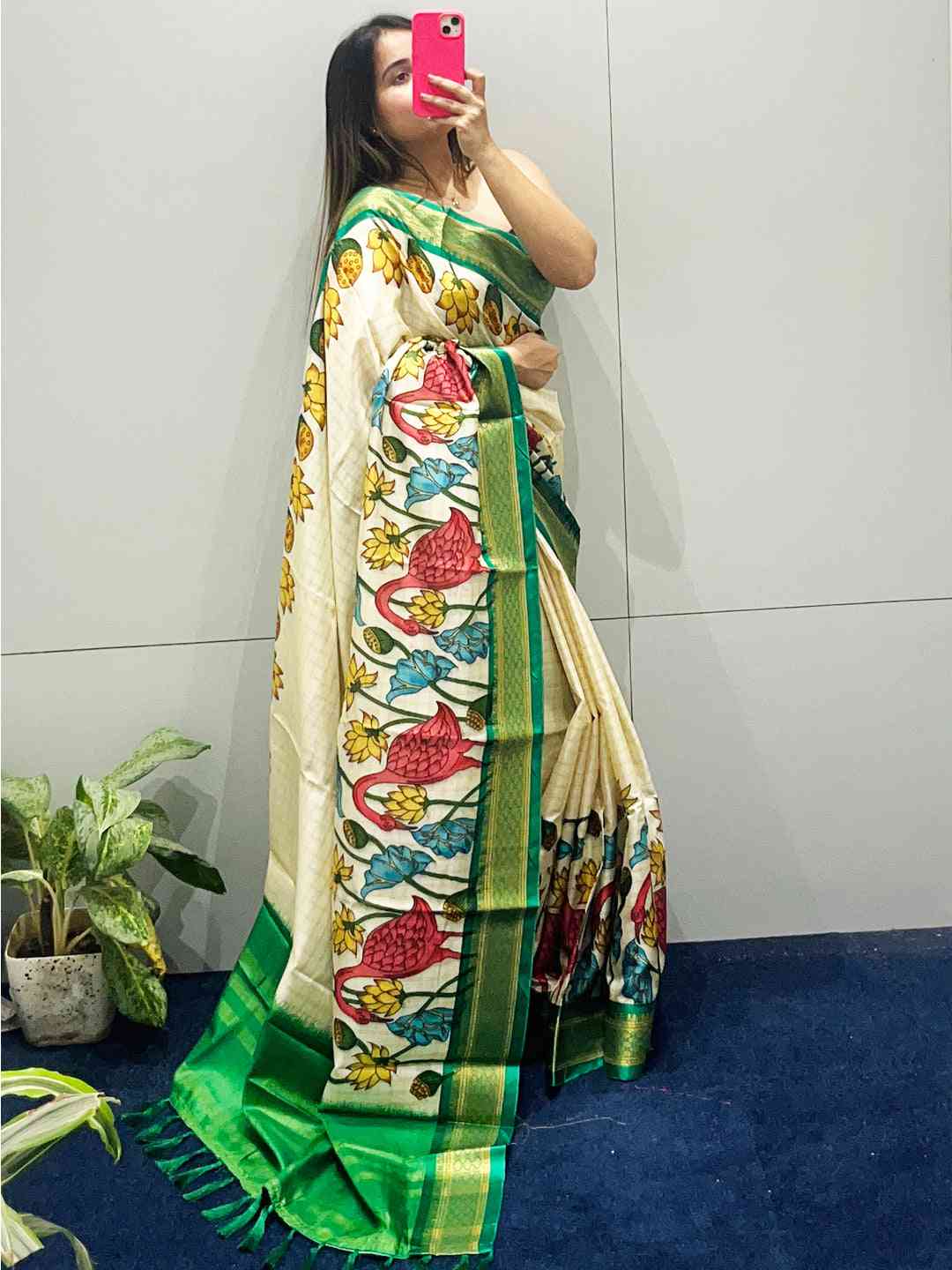 Uppada Silk Sarees With Kalamkari Digital Print