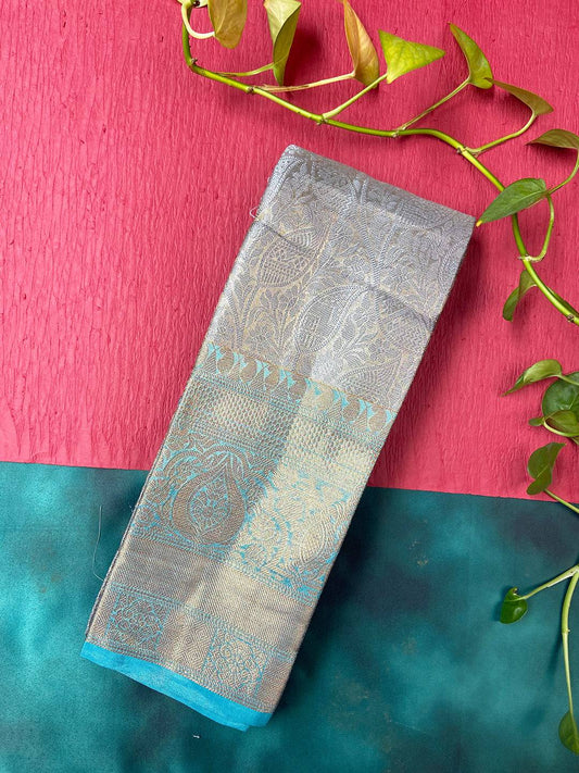 Smoke Gery Dhupian Silk With Ethnic Motifs Saree by My Store