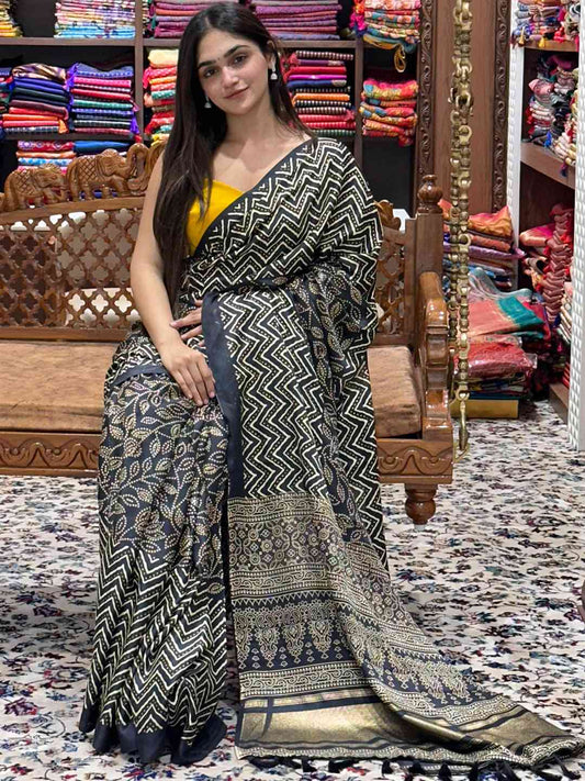 Exclusive Manipuri Silk Saree with Foil Print by My Store