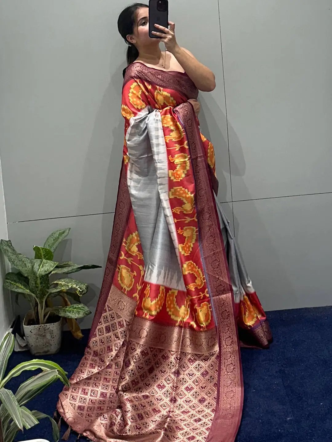 Banarasi Soft Silk Adorns With Zari Patola Pallu Saree