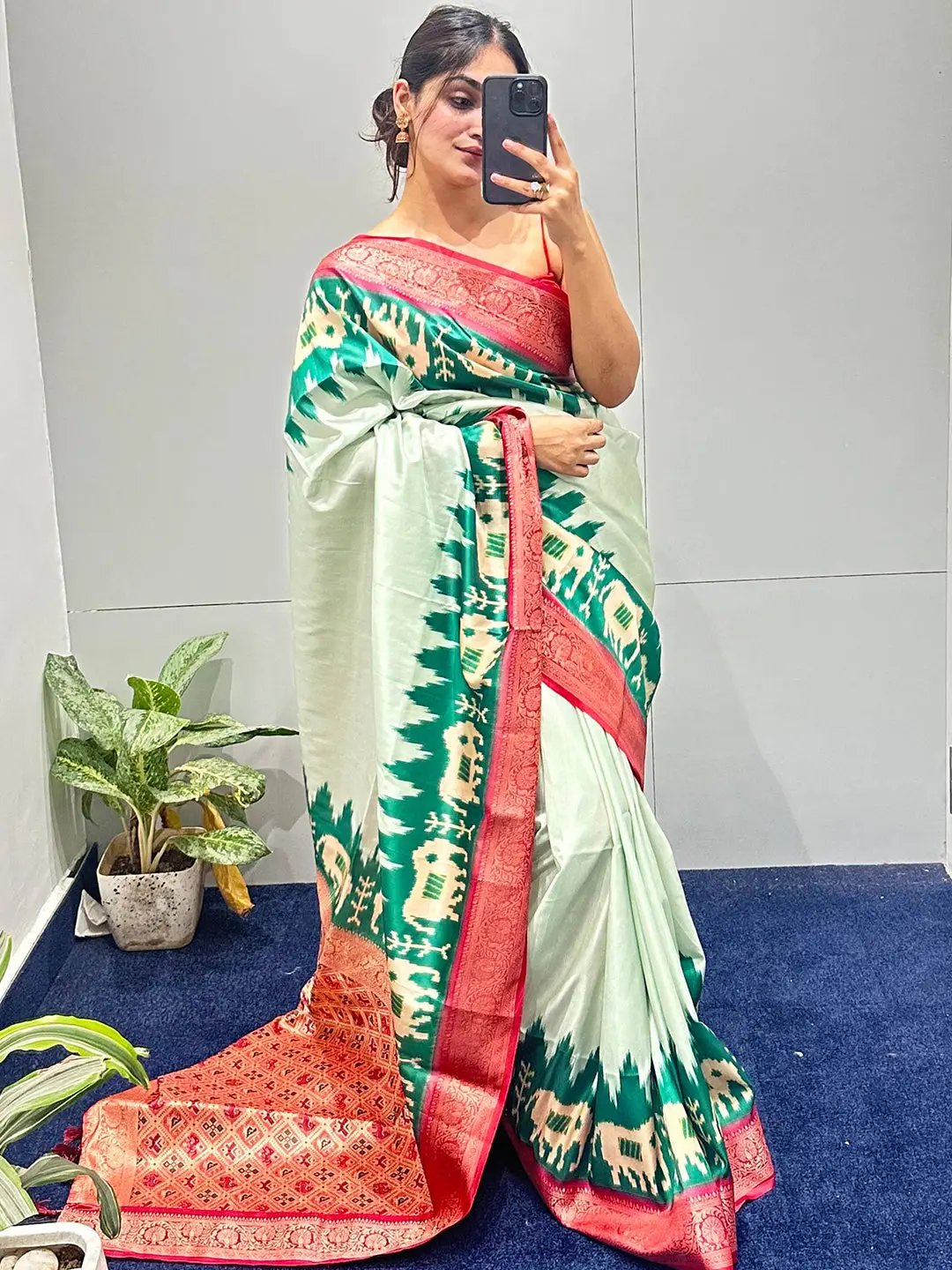 Banarasi Soft Silk Adorns With Zari Patola Pallu Saree