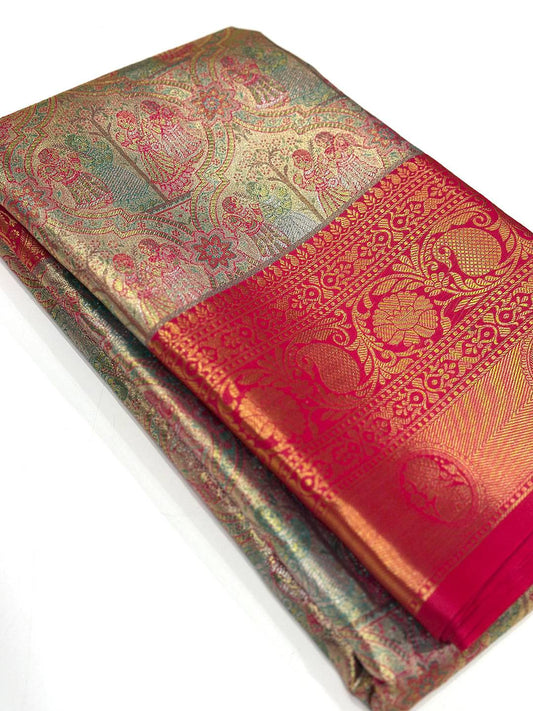 Royal Heritage Dharmavaram Silk Saree by My Store