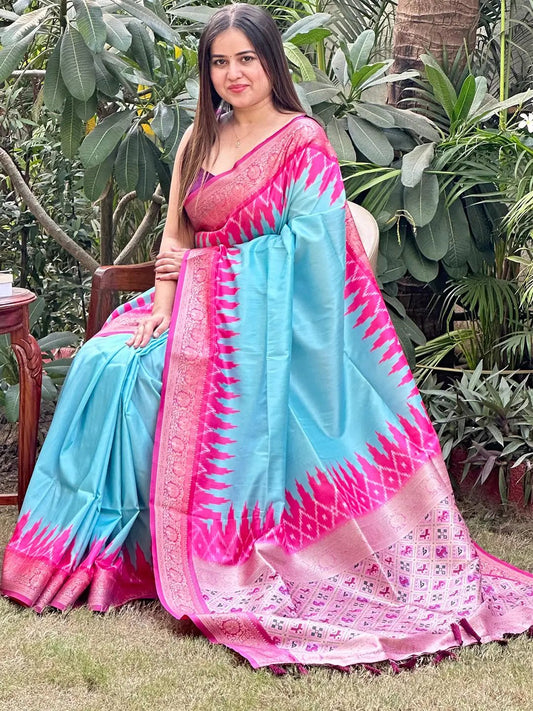 Pure Banarasi Soft Silk Saree With Jeqard Weaving Collection by My Store