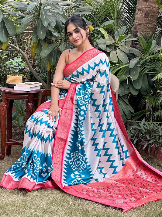 Banarasi Soft Silk Adorns With Zari Patola Pallu Saree