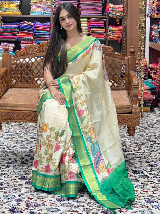 Rama Uppada Kalamkari Digital Print Saree by My Store