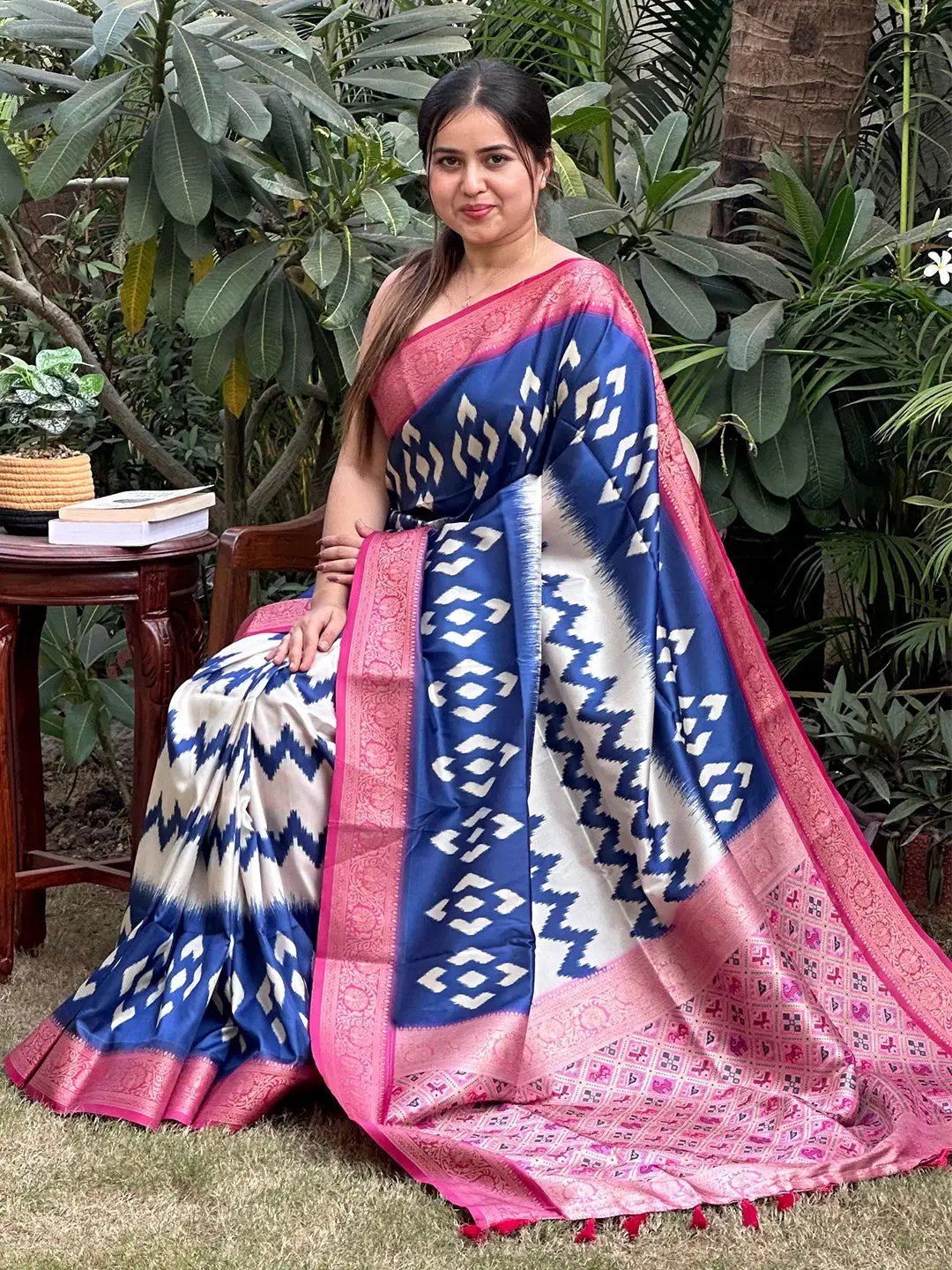 Banarasi Soft Silk Adorns With Zari Patola Pallu Saree
