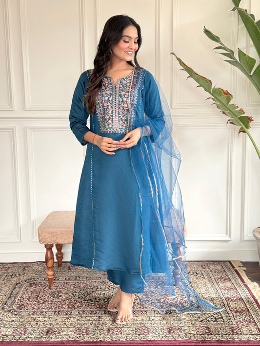 Designer Beautiful Blue Kurta Set