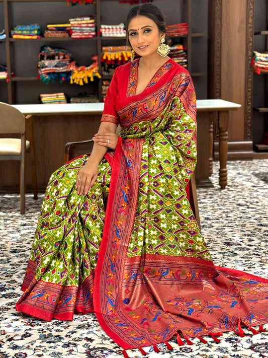 Design Soft Chanderi Silk Patola Festive Wear Saree by My Store