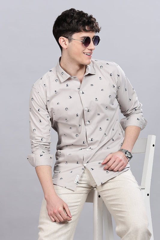 Ski Pingvin Printed Shirt