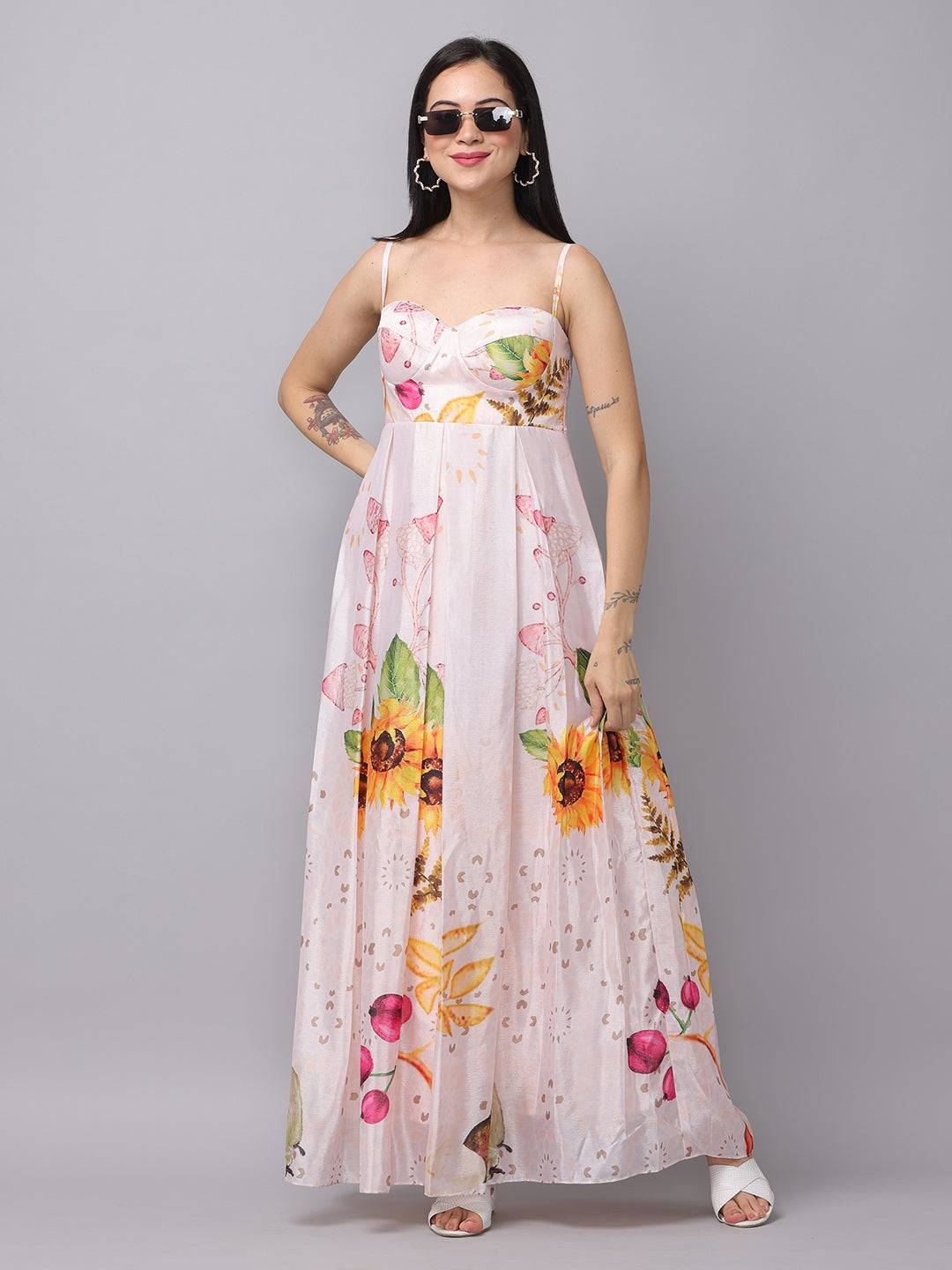 White Frosty Fantasy Chiffon Dress