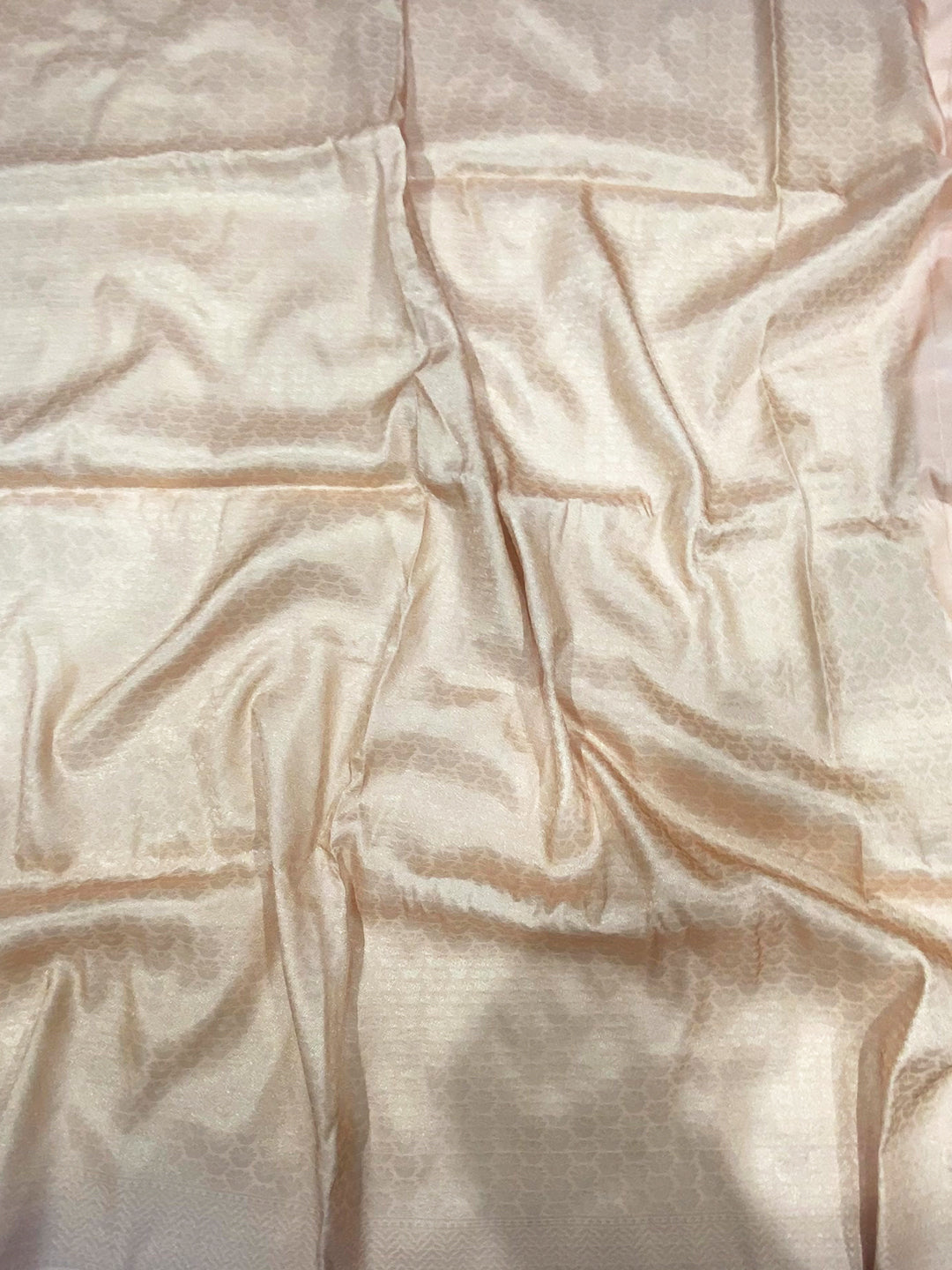 Light Peach Kanjivaram Digital Silk Saree by My Store