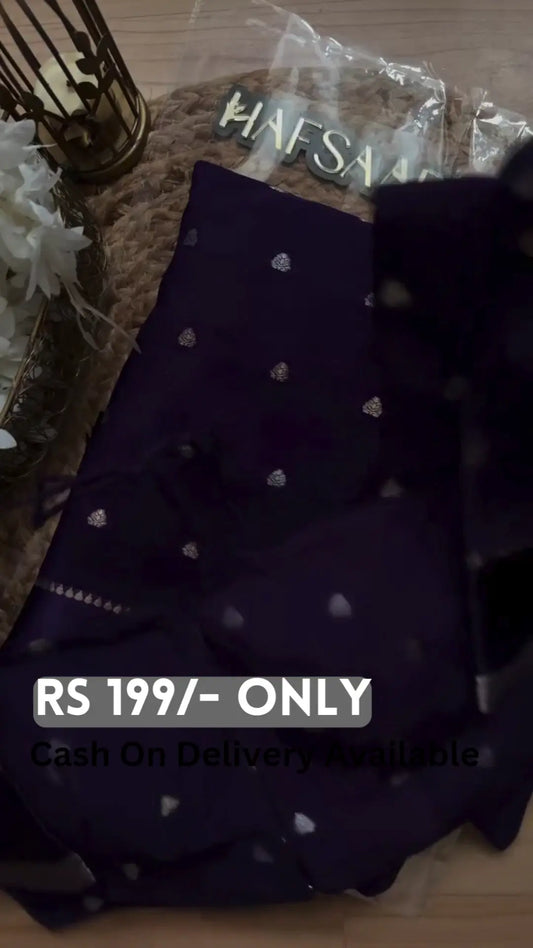 Elegant Deep Purple Embroidered Unstitched Suit – Timeless Ethnic Charm - My Store