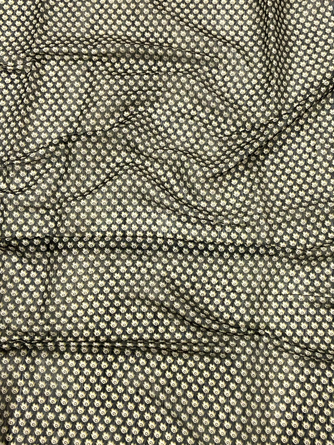 Olive Green Linen Juth Digital Print Saree by My Store