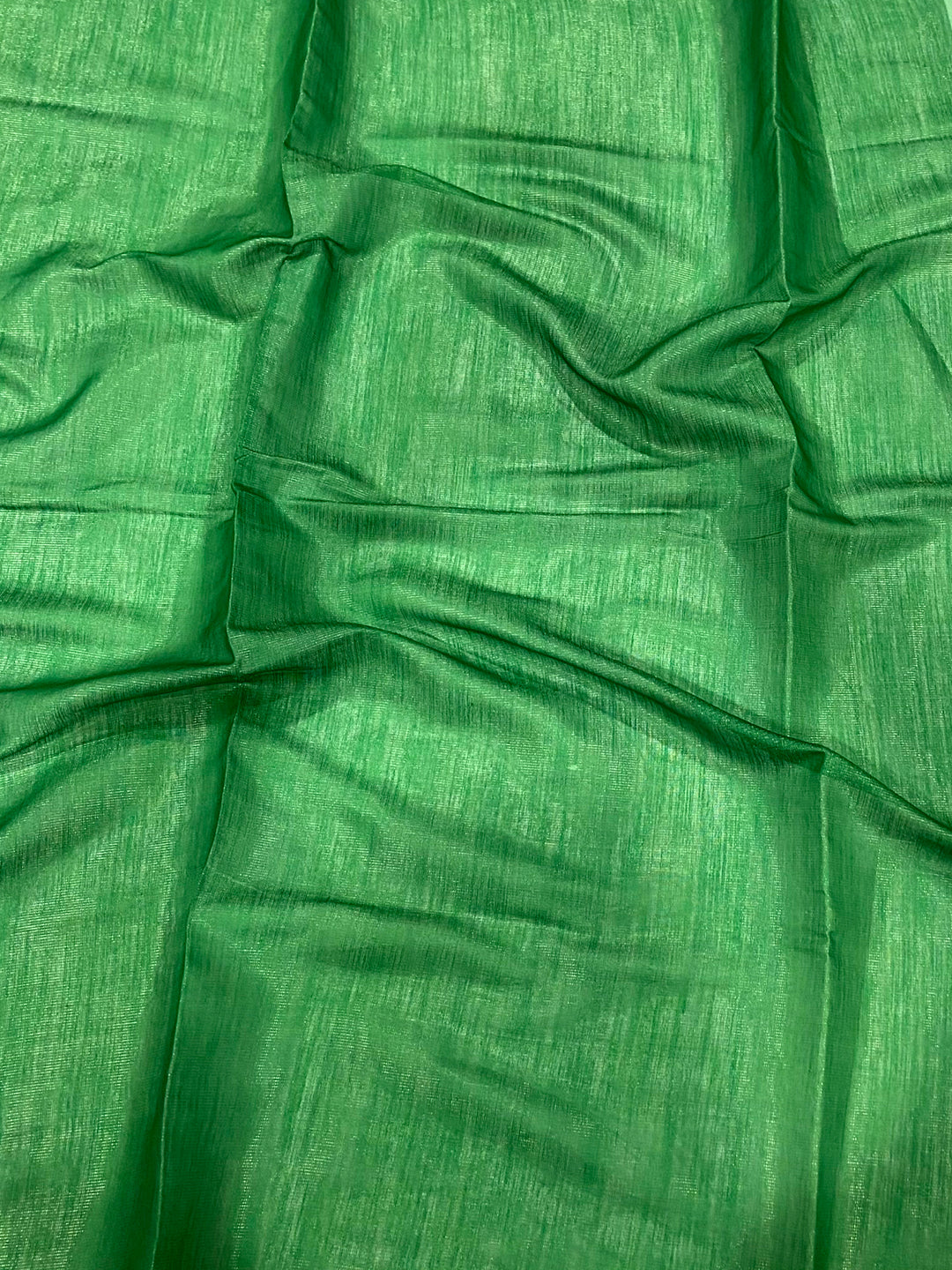 Green Ombre Chanderi Tissue Saree by My Store