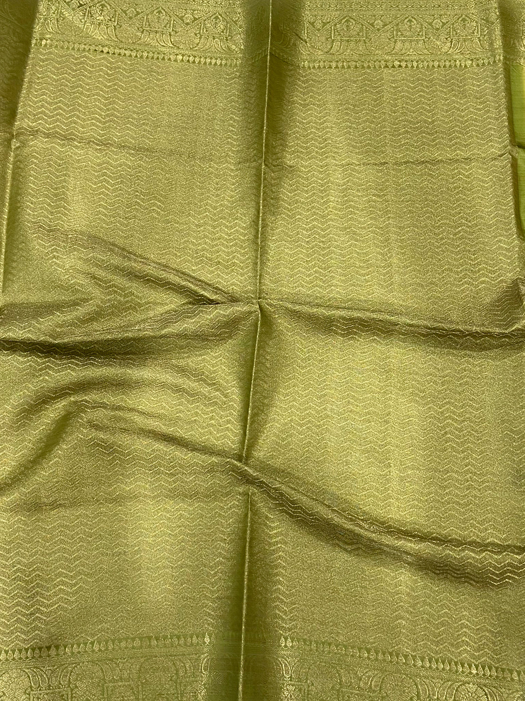 Olive Bamboo Silk Floral Saree by My Store