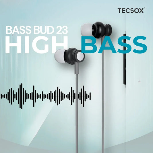 TecSox  Bass Bud23  Earphones Online | Under Rs.299