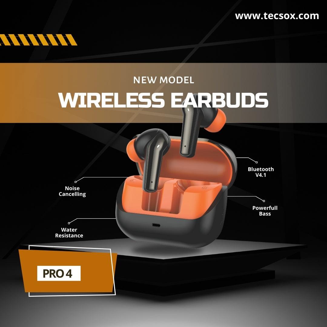Buy TecSox Pro 4 Wireless Earbud With Comfortable Fit