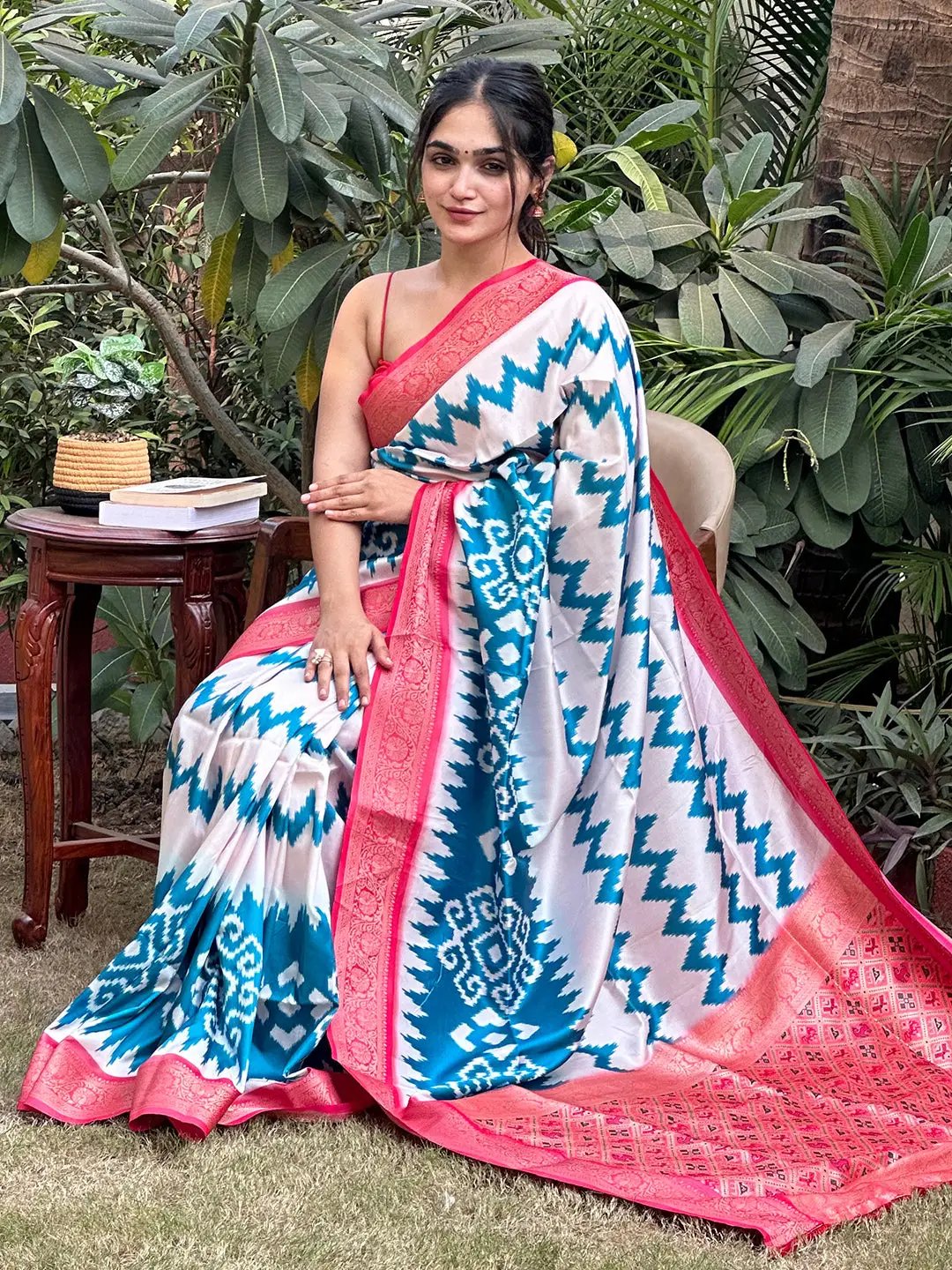 Banarasi Soft Silk Adorns With Zari Patola Pallu Saree