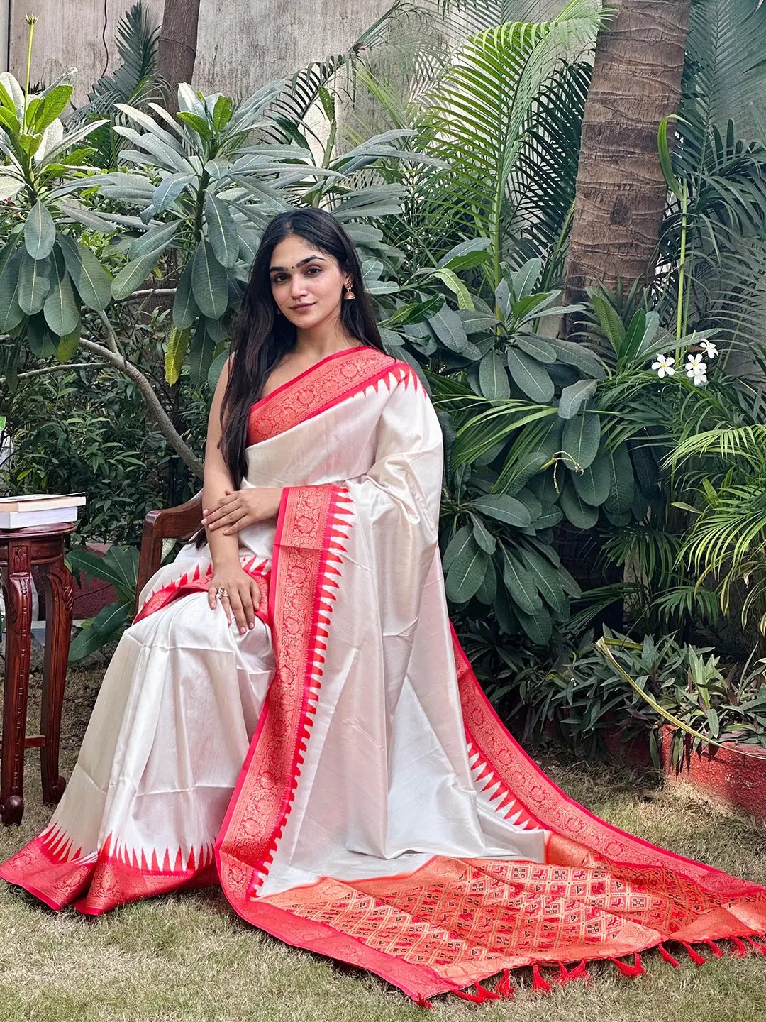 Banarasi Soft Silk Patola Print Saree by My Store