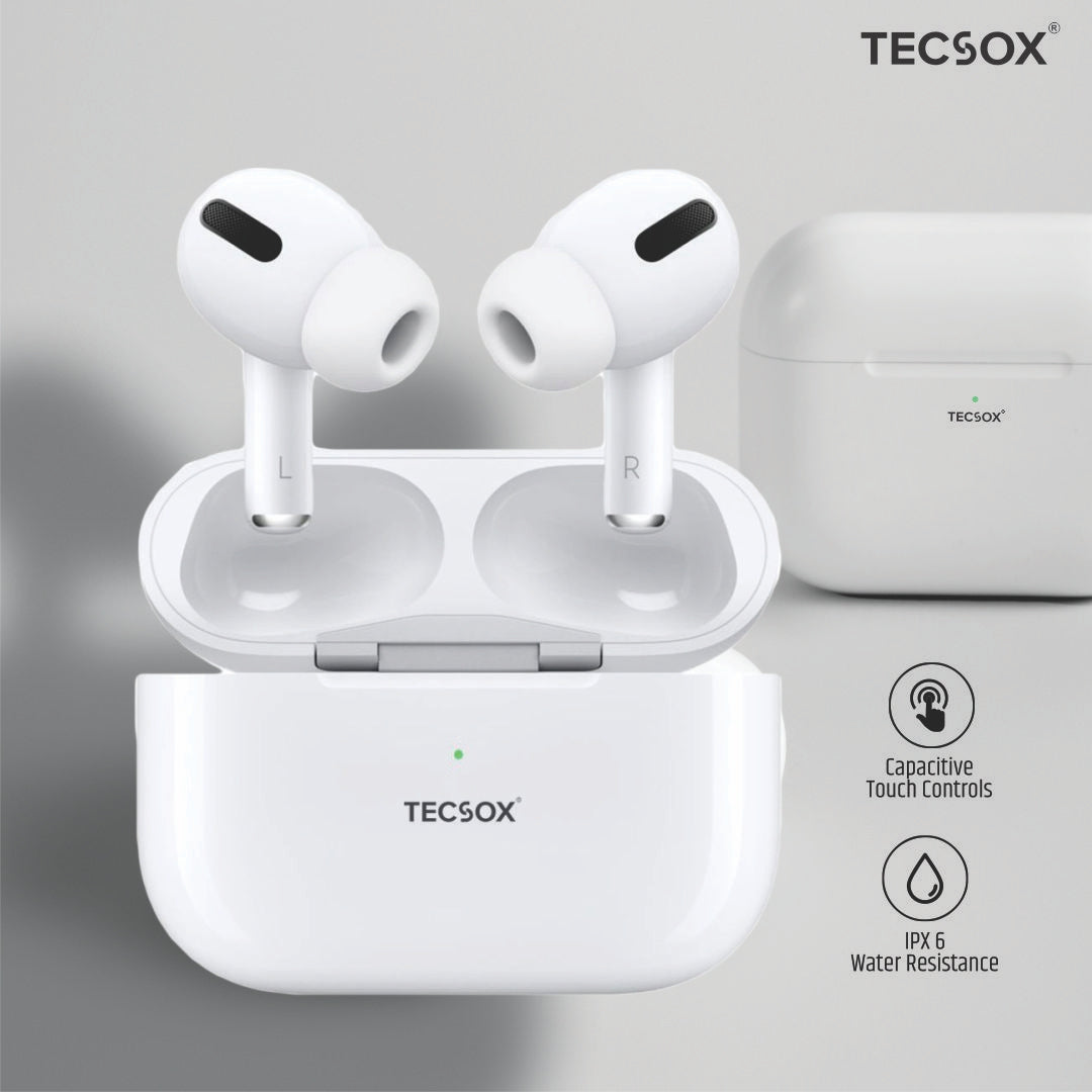 TecPod Pro Earbuds 30Hr Playtime | 5.3 V Bluetooth Earbuds | Deep Bass | Water Resistant