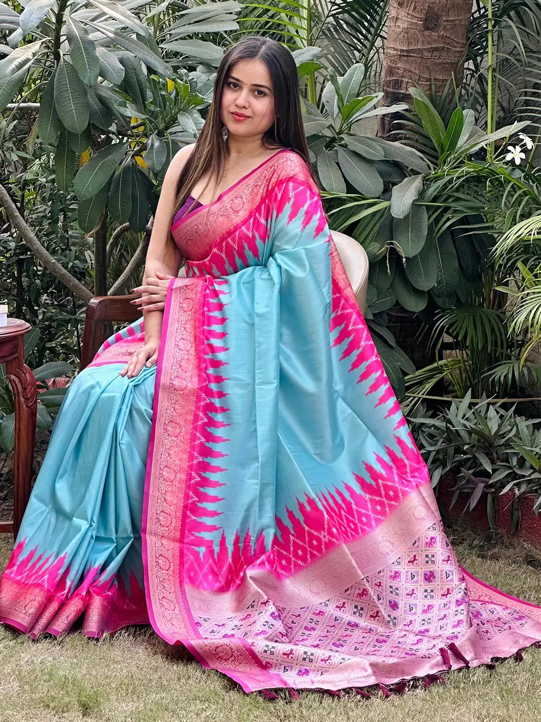 Pure Banarasi Soft Silk Saree With Jeqard Weaving Collection by My Store