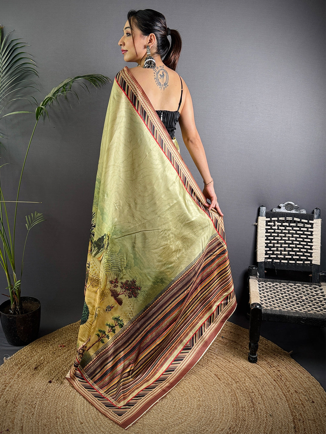 Artistry Soft Dola Silk Printed Saree