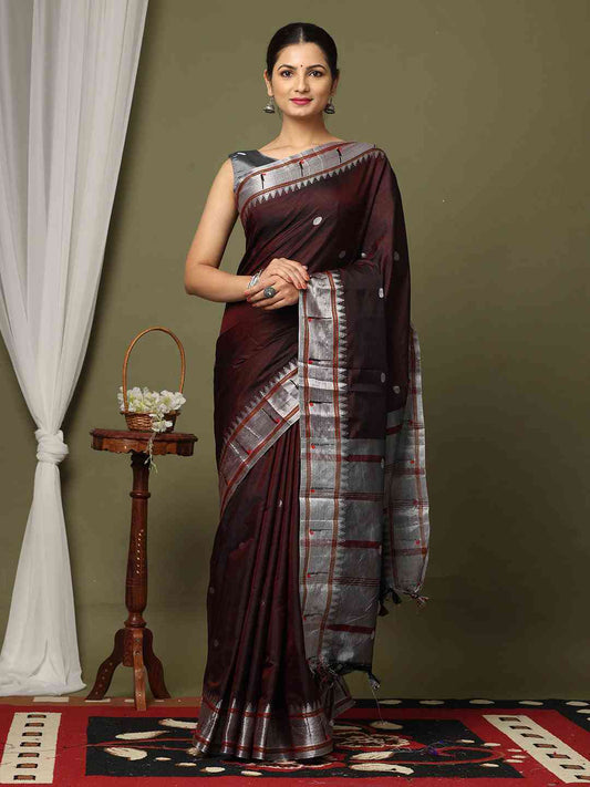 Exquisite Yevla Paithani Minakari Work Silk Saree by My Store
