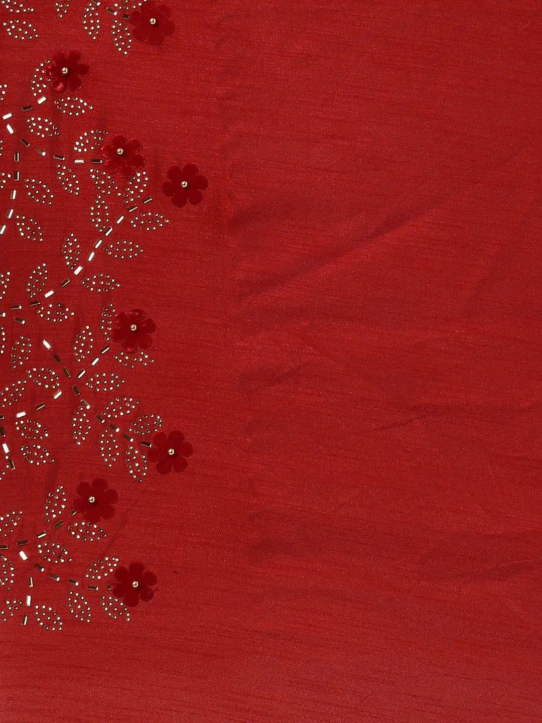 Elegant Vichitra Poly Silk Saree with Exquisite Embellished Border