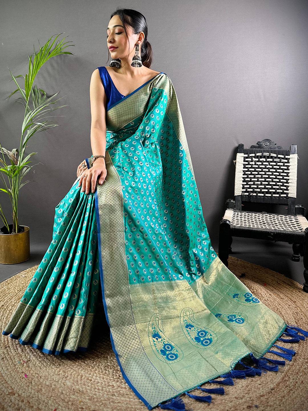 Banarasi Mayur Butta Elegance Saree by My Store