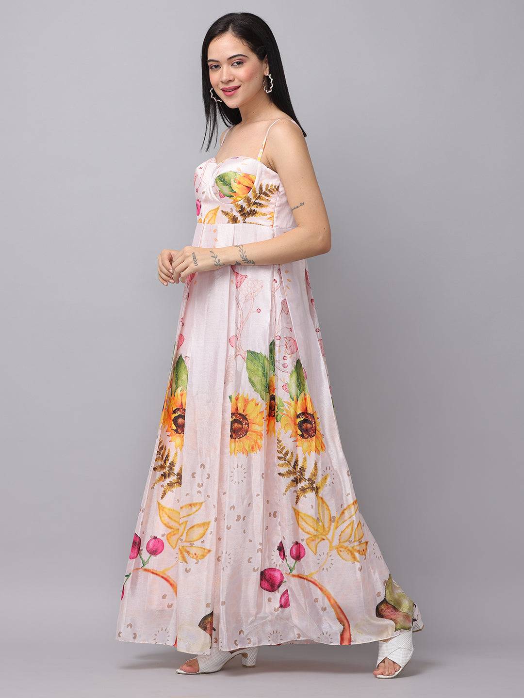 White Frosty Fantasy Chiffon Dress