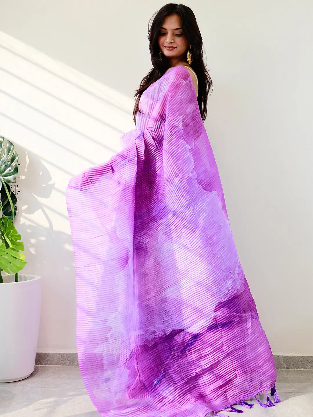 Multy Colored Print Bollywood Design Crash Saree by My Store