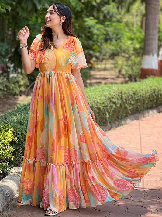 Carnival Yellow V-Neck Dress by My Store