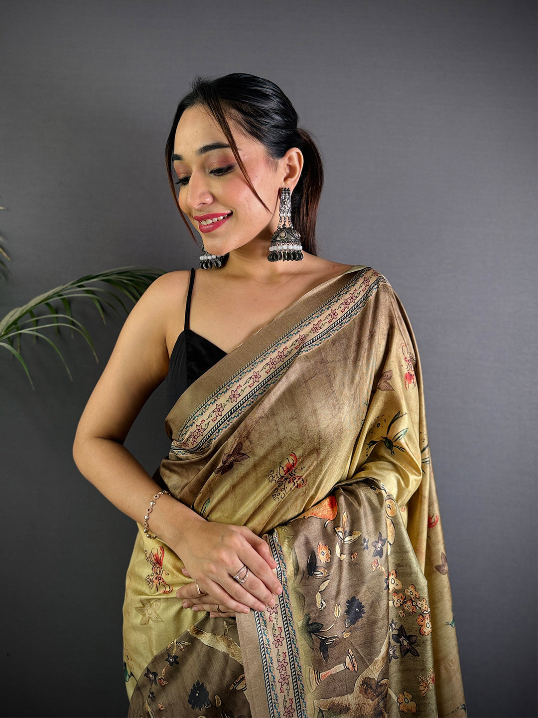 Opulent Soft Dola Silk Printed Saree by My Store