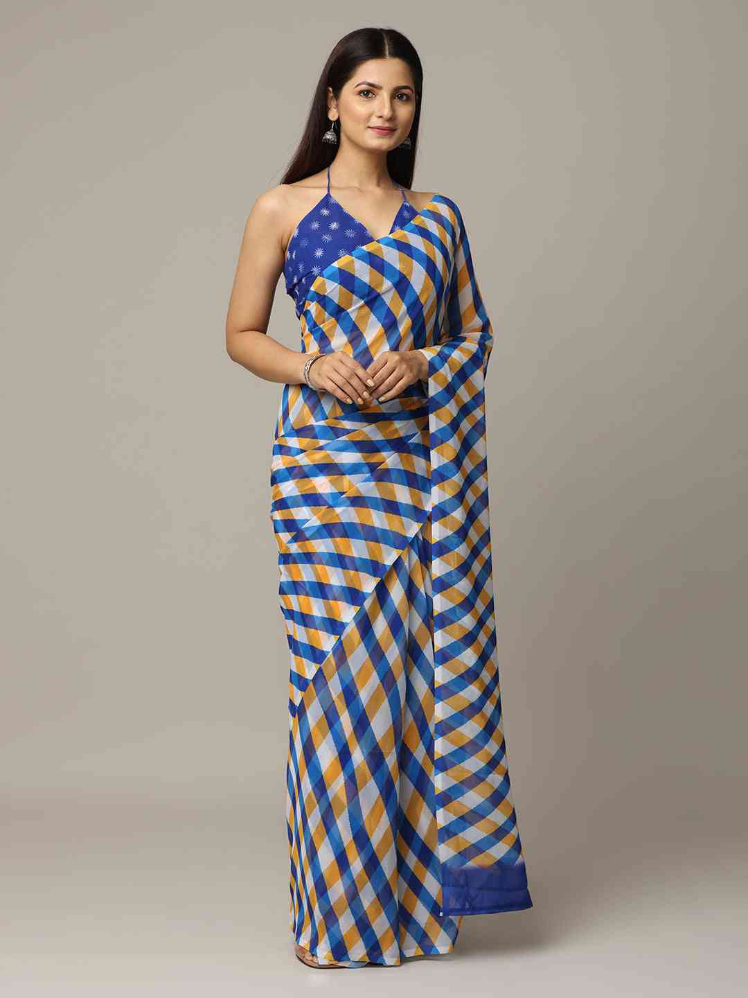 Leheriya Soft Georgette Digital Print Party Wear Saree by My Store