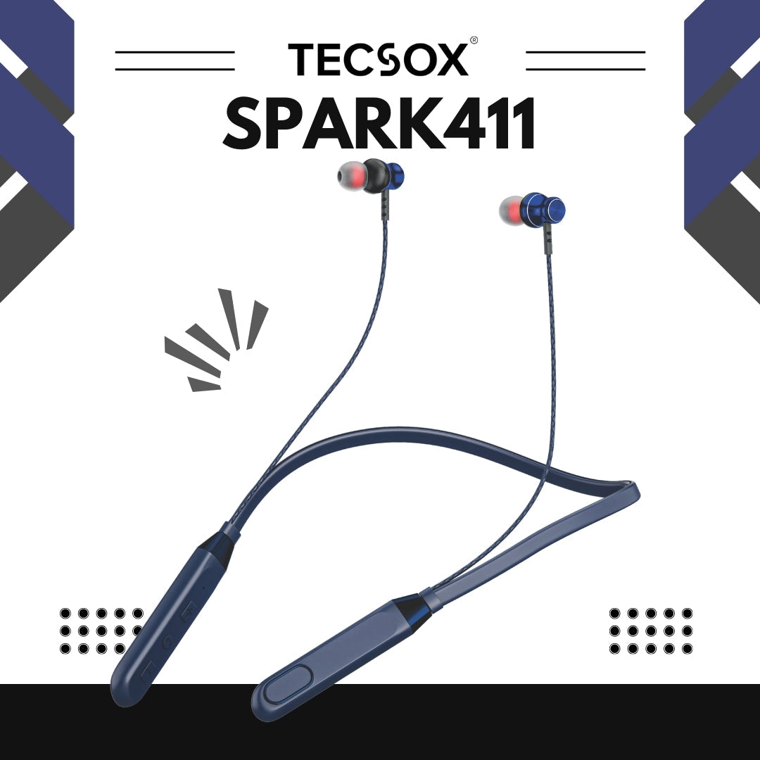 Spark411 Bluetooth Neckband | ENC | 30 Hr  | IPX Water Resistant