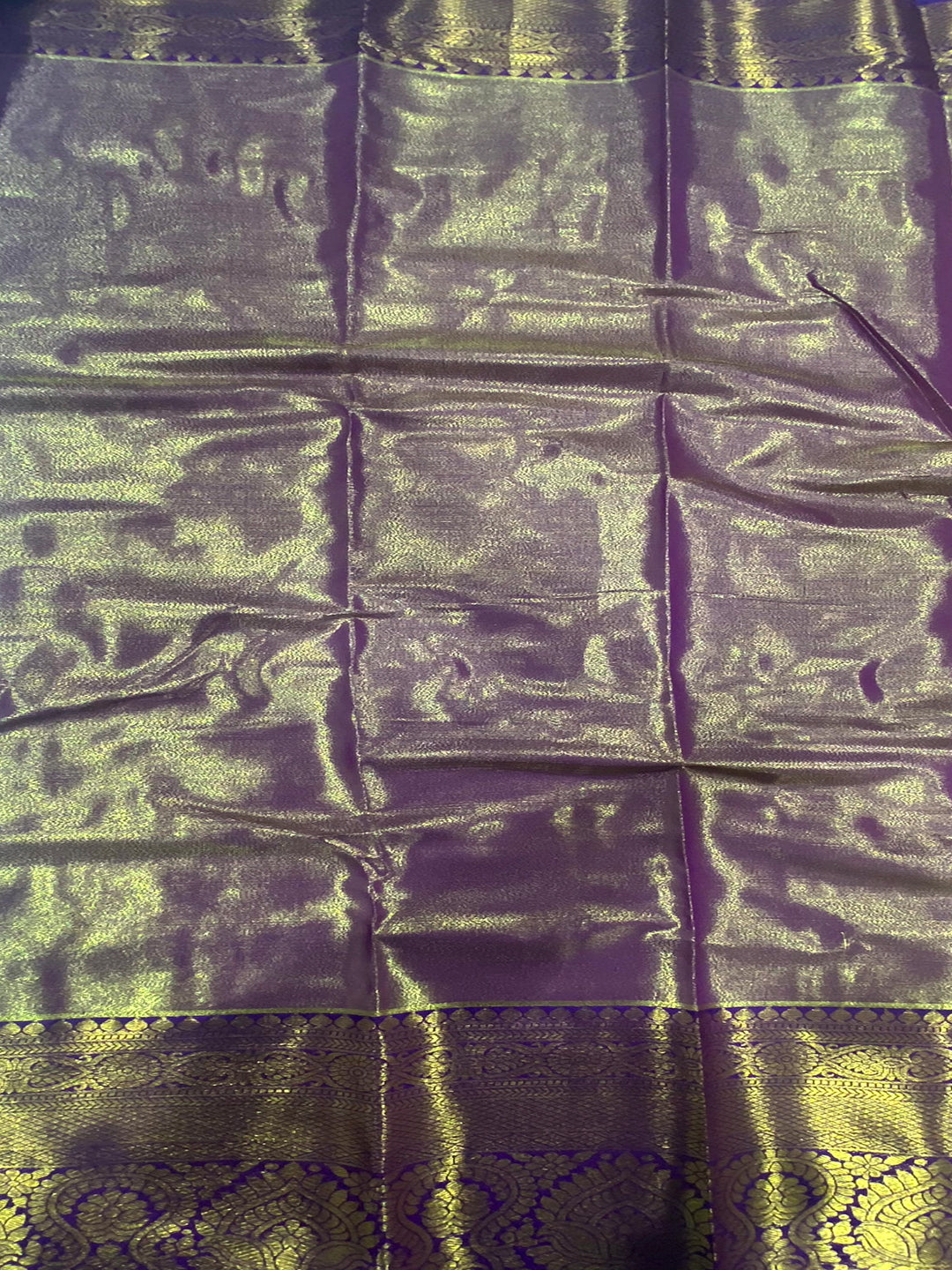 Elegance Golden Dharmavaram Silk Saree