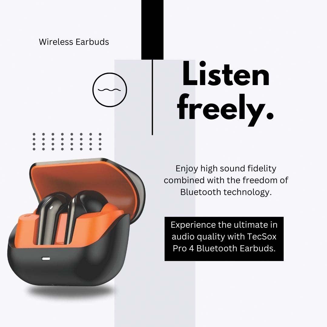 Buy TecSox Pro 4 Wireless Earbud With Comfortable Fit