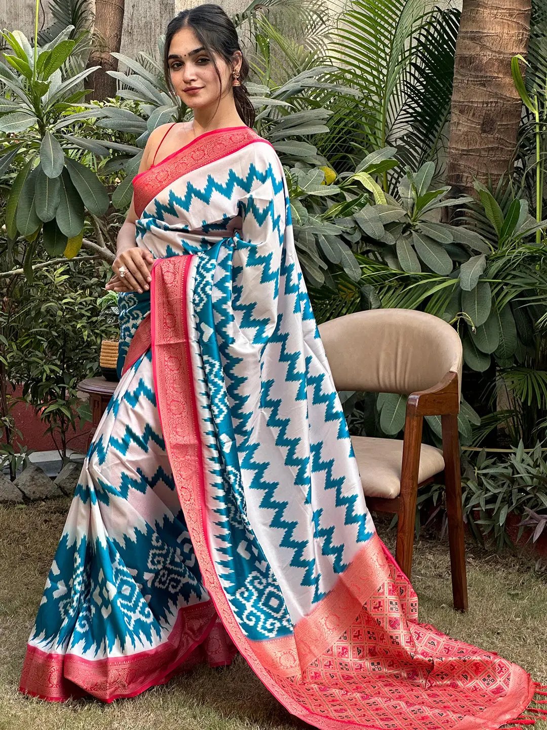 Banarasi Soft Silk Adorns With Zari Patola Pallu Saree