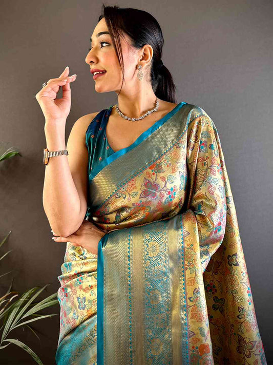 Rama Dharmavaram Butterfly Silk Saree by My Store