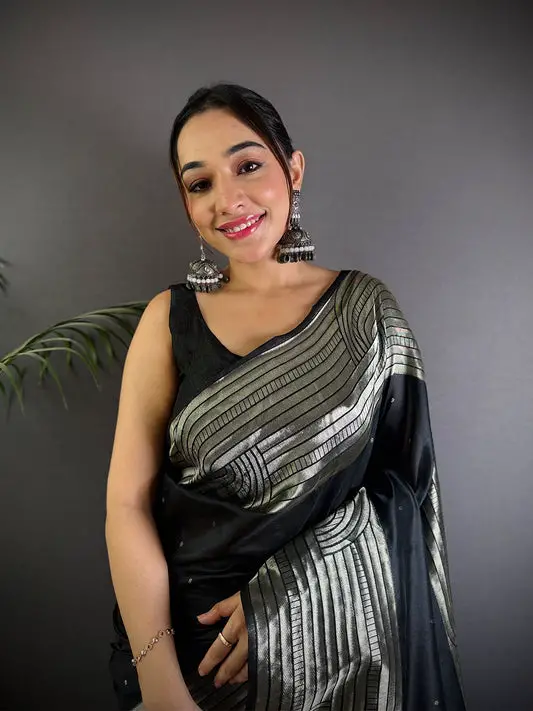 Black Beauty Soft Silk Saree