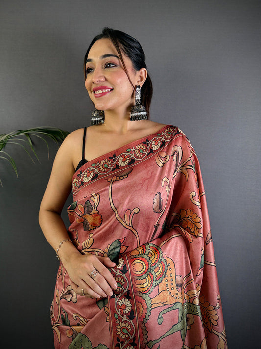 Radiant Soft Dola Silk Printed Saree by My Store