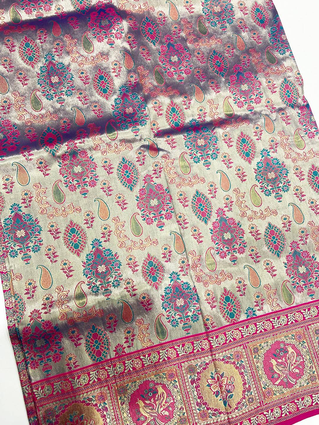 Olive Heritage Dharmavaram Silk Saree by My Store