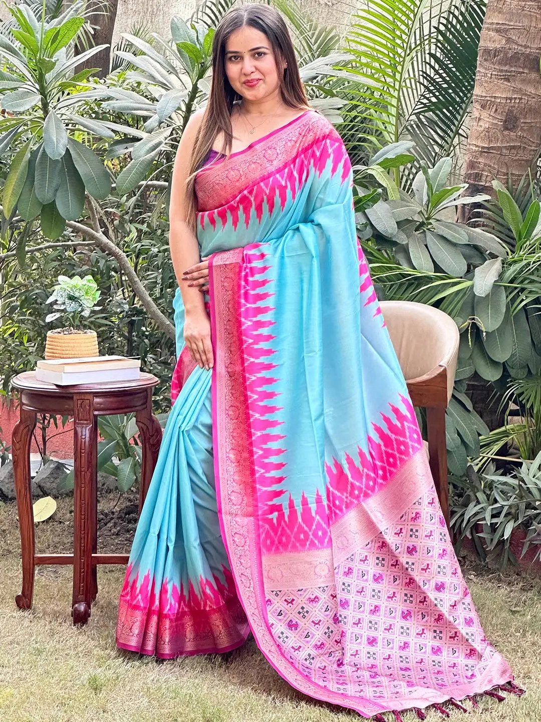 Pure Banarasi Soft Silk Saree With Jeqard Weaving Collection by My Store