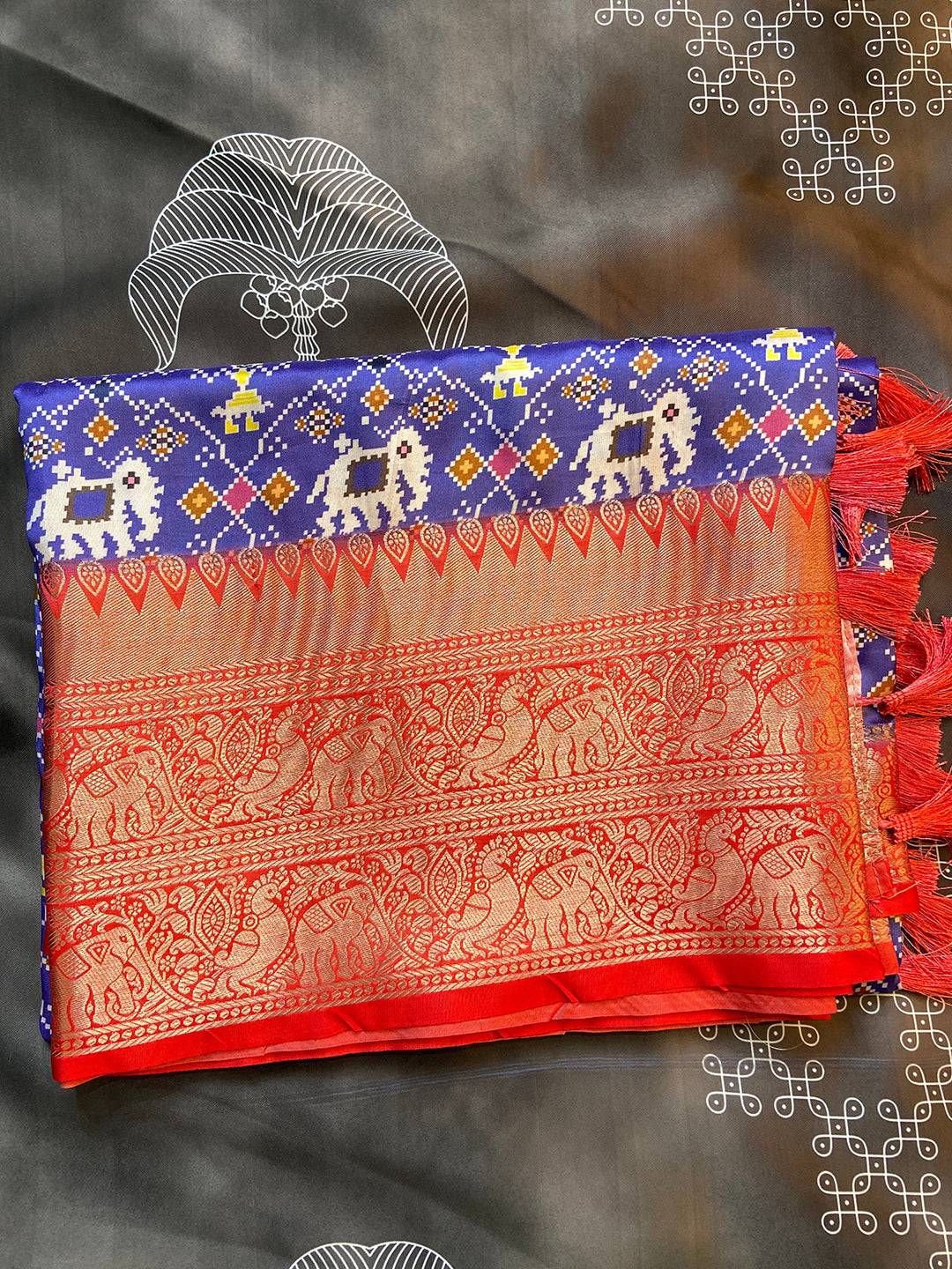 Lavander Patola Digital Print Saree by My Store