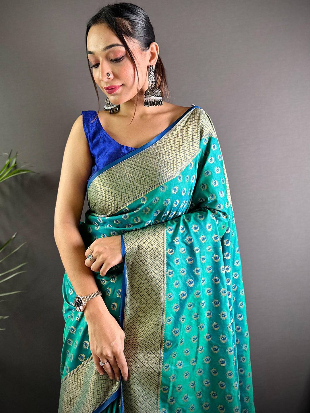 Banarasi Mayur Butta Elegance Saree by My Store