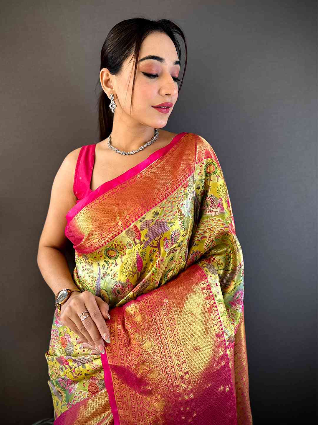 Elegant Banarasi Zari Woven Silk Saree