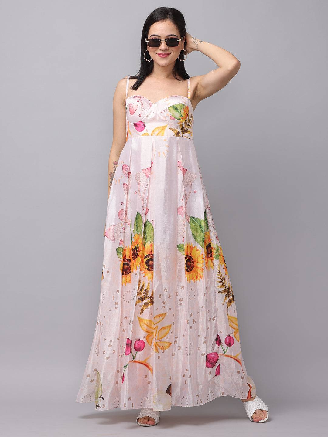 White Frosty Fantasy Chiffon Dress