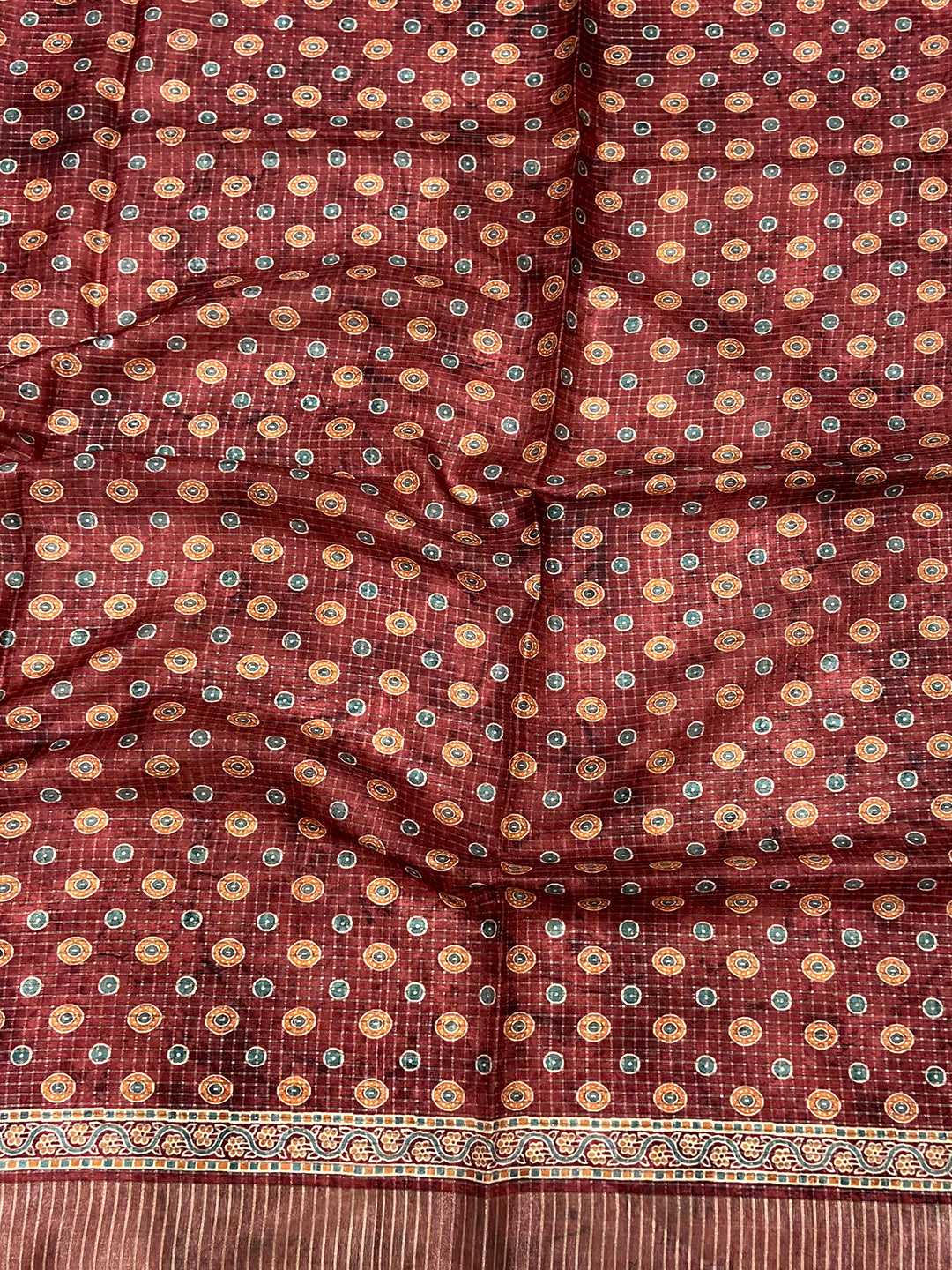 Maroon Soft Silk Floral Digital Saree by My Store