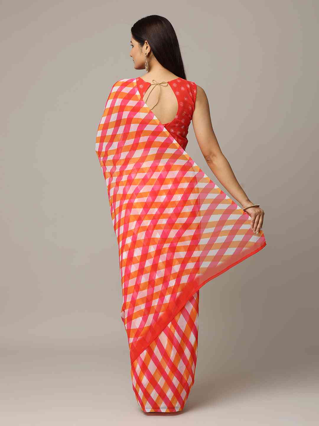 Leheriya Soft Georgette Digital Print Party Wear Saree by My Store