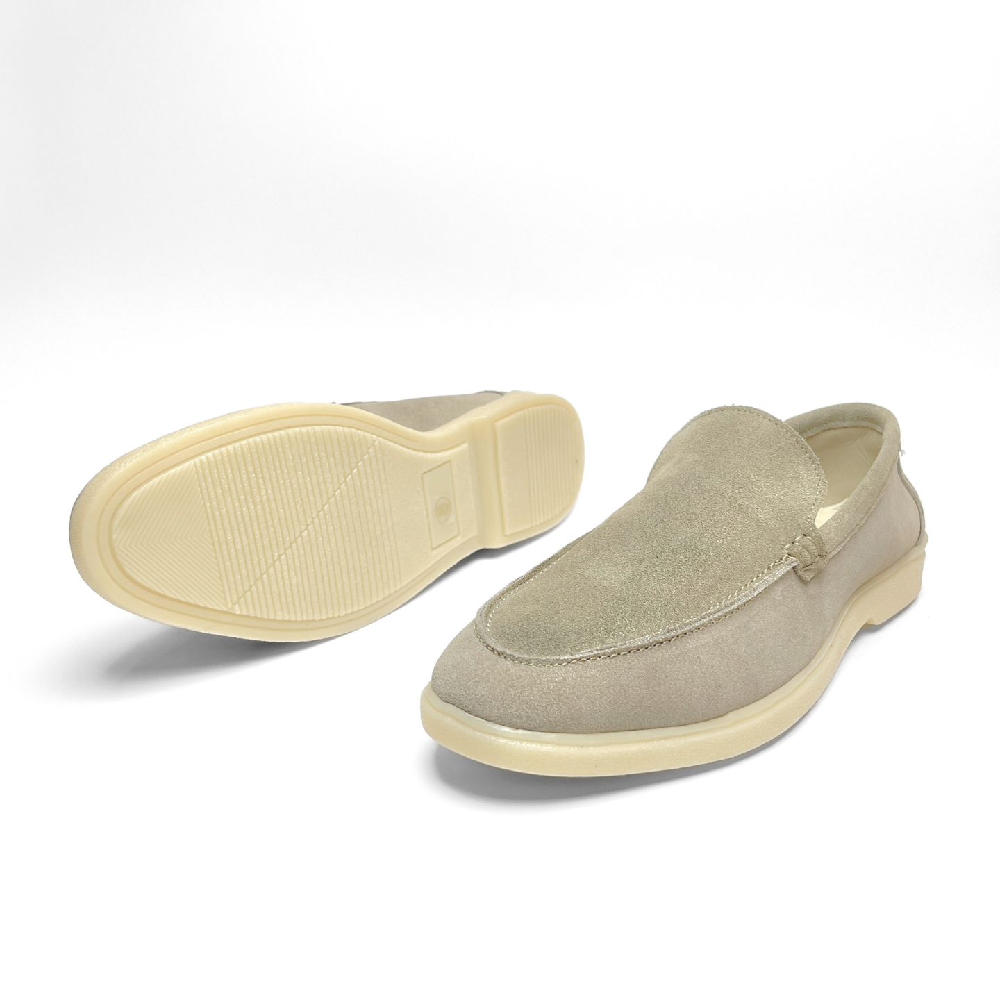 Old Money Suede Leather Loafers (Grey)